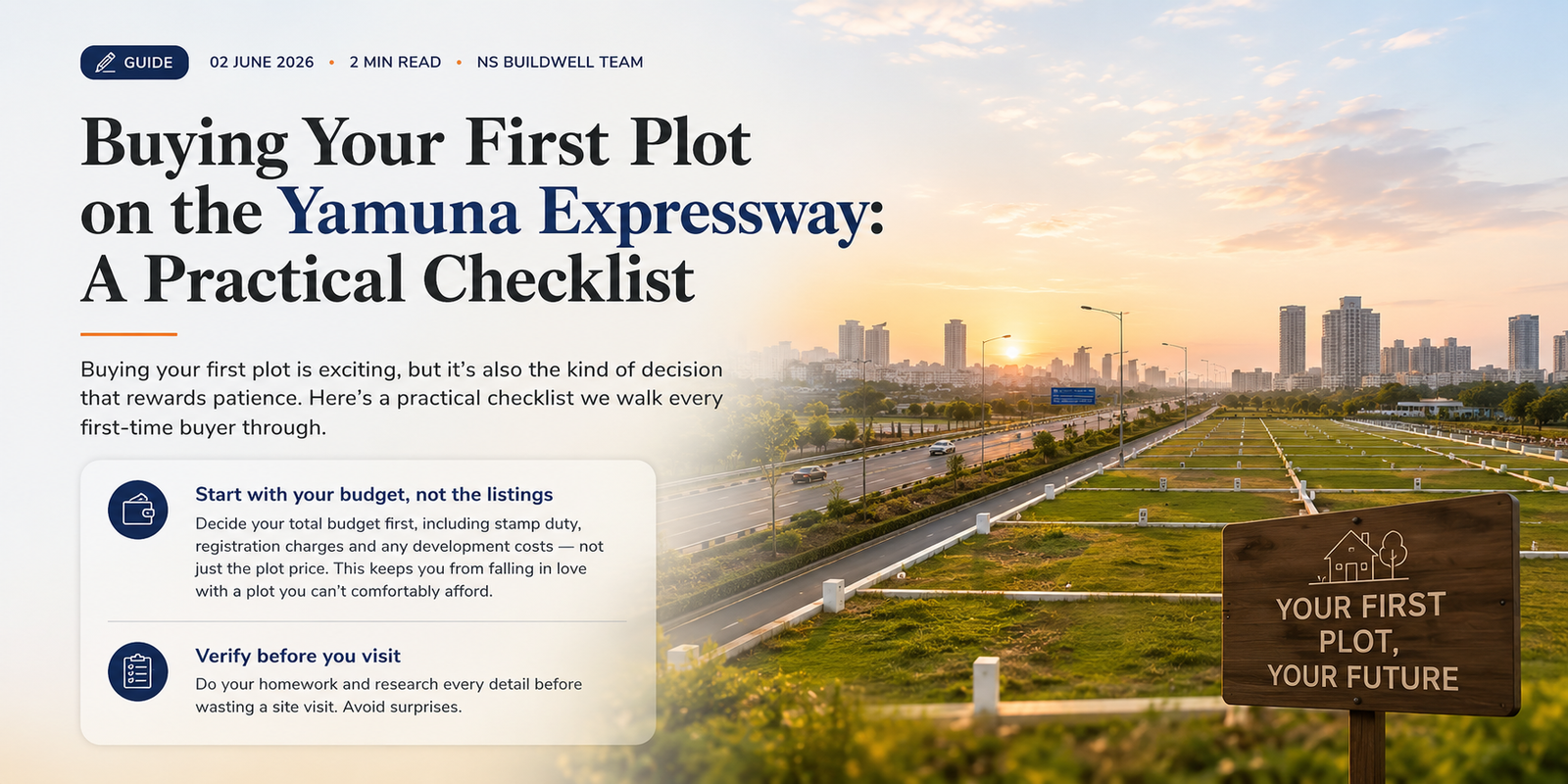Buying Your First Plot on the Yamuna Expressway: A Practical Checklist